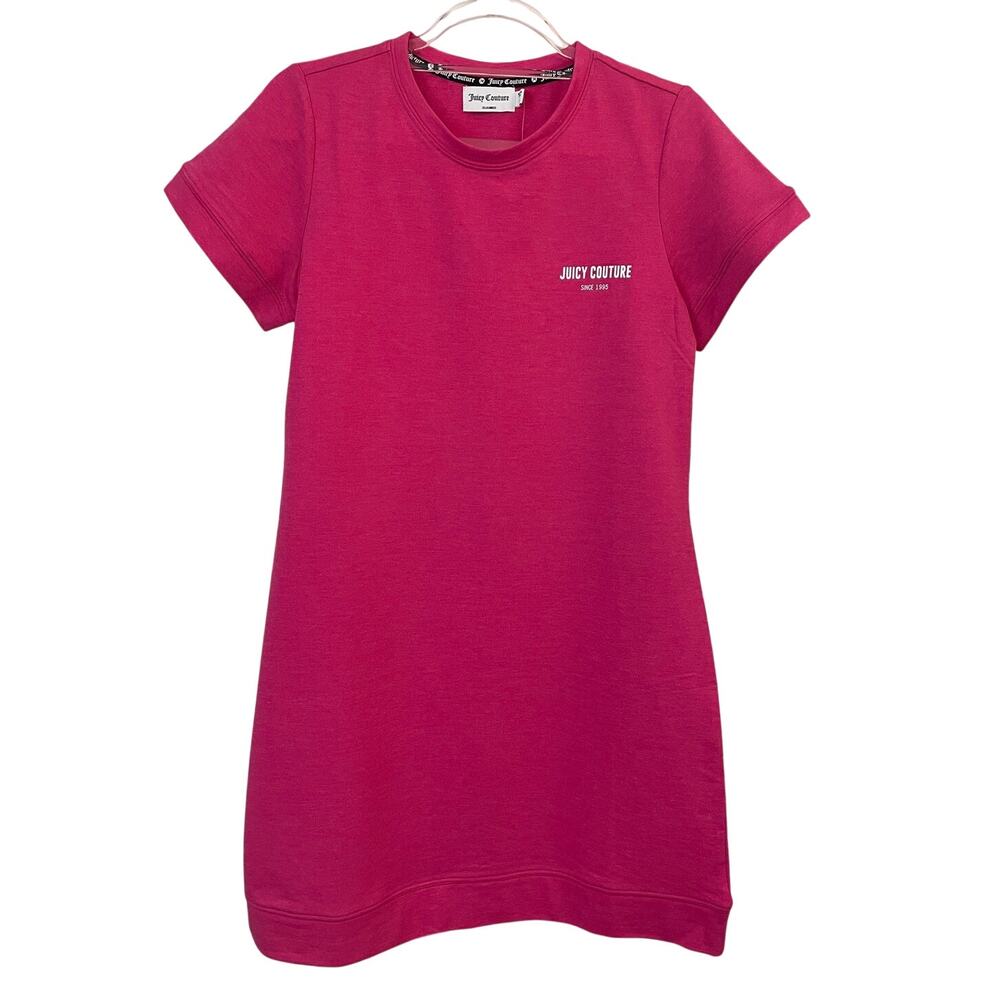 Juicy Couture Women's M Hot Pink Short-Sleeve T-Shirt Dress NWT